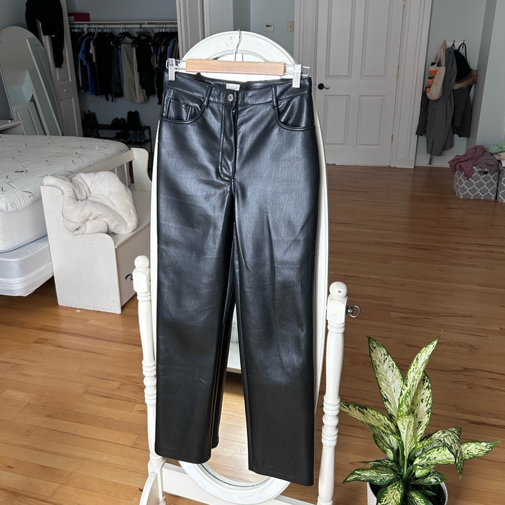 Aritzia Wilfred Melina Pant leather size small